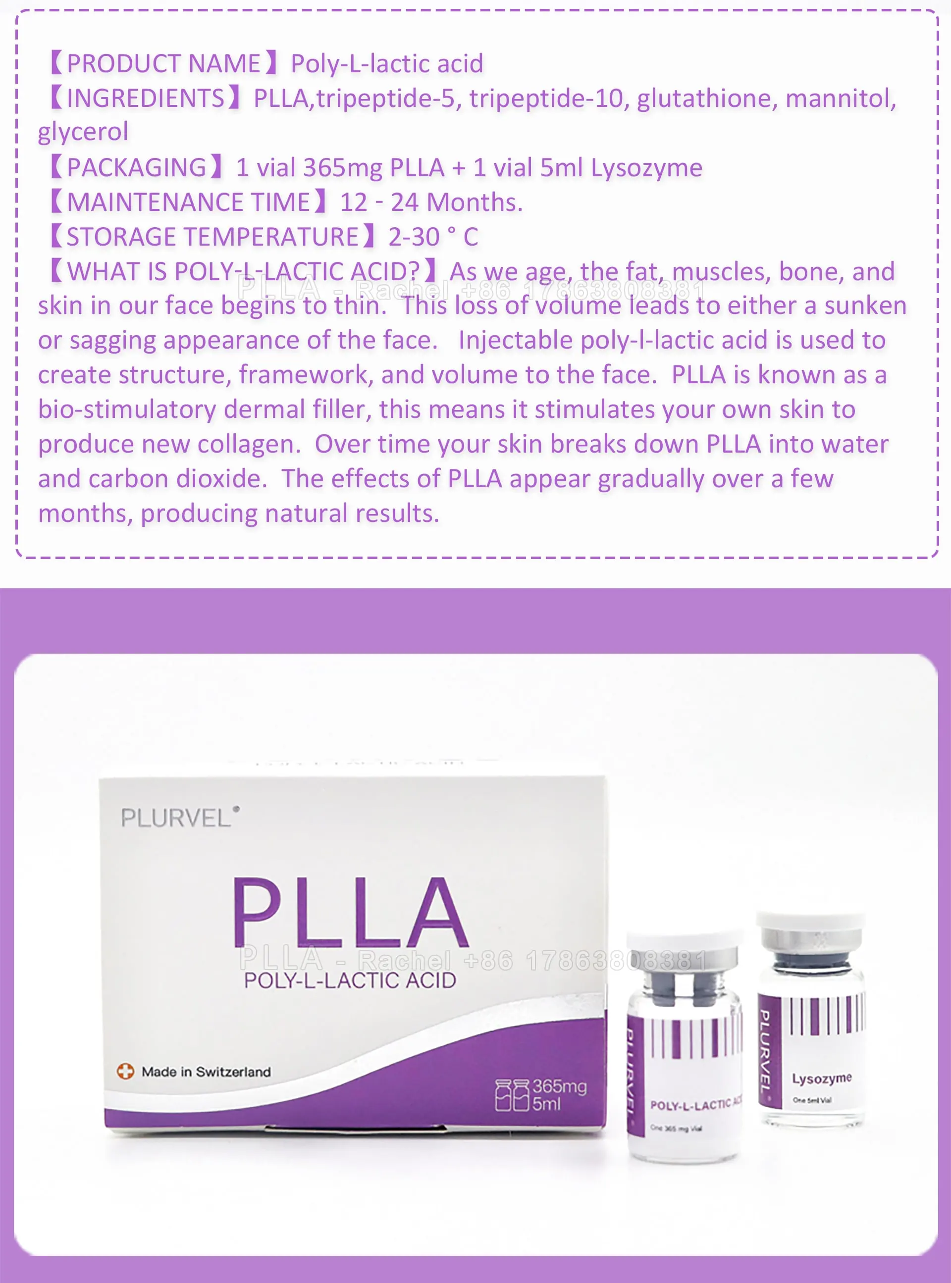 Swiss PLLA Collagen Biostimulator 365mg — PLLA product image 3